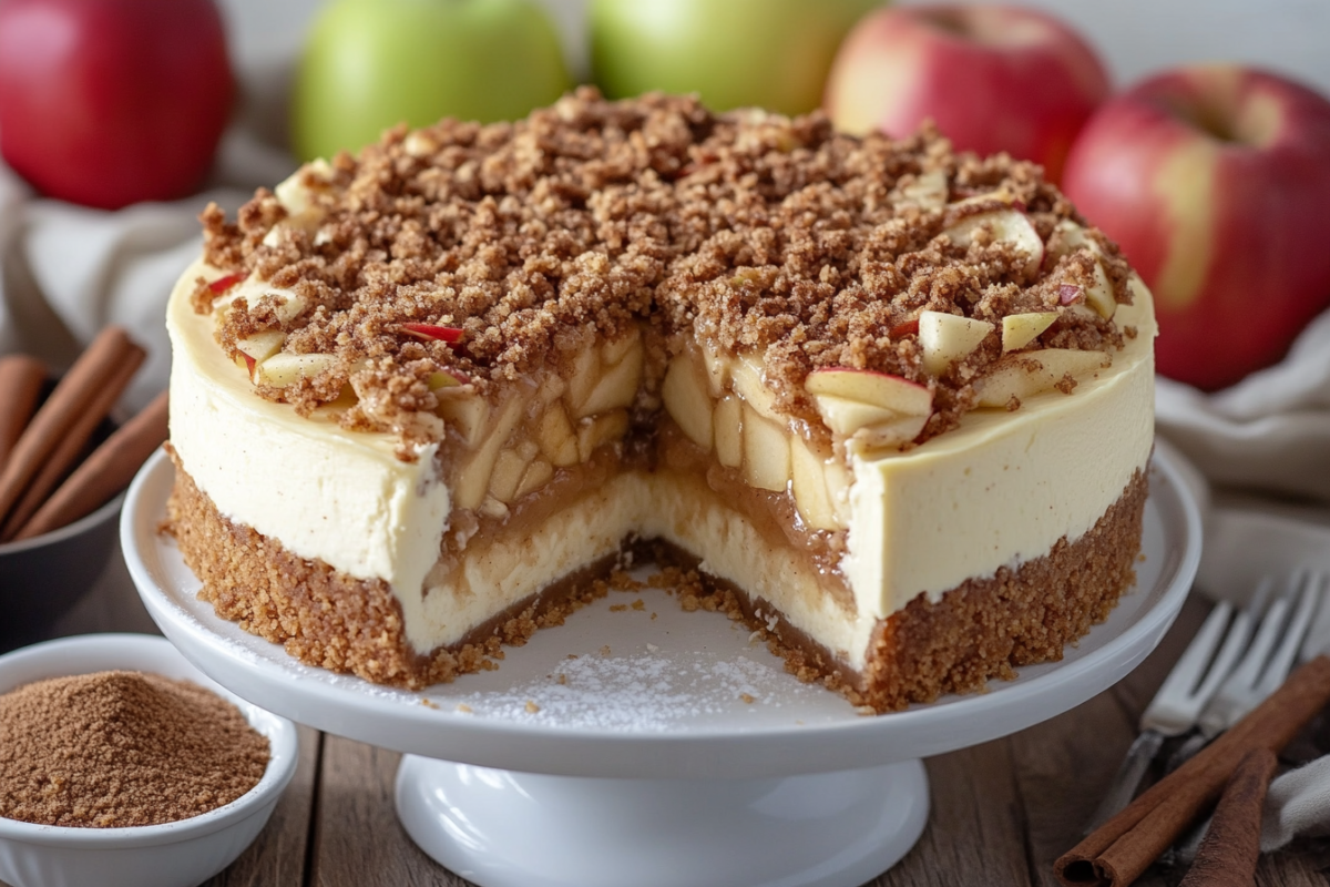 apple crumble cheesecake recipe