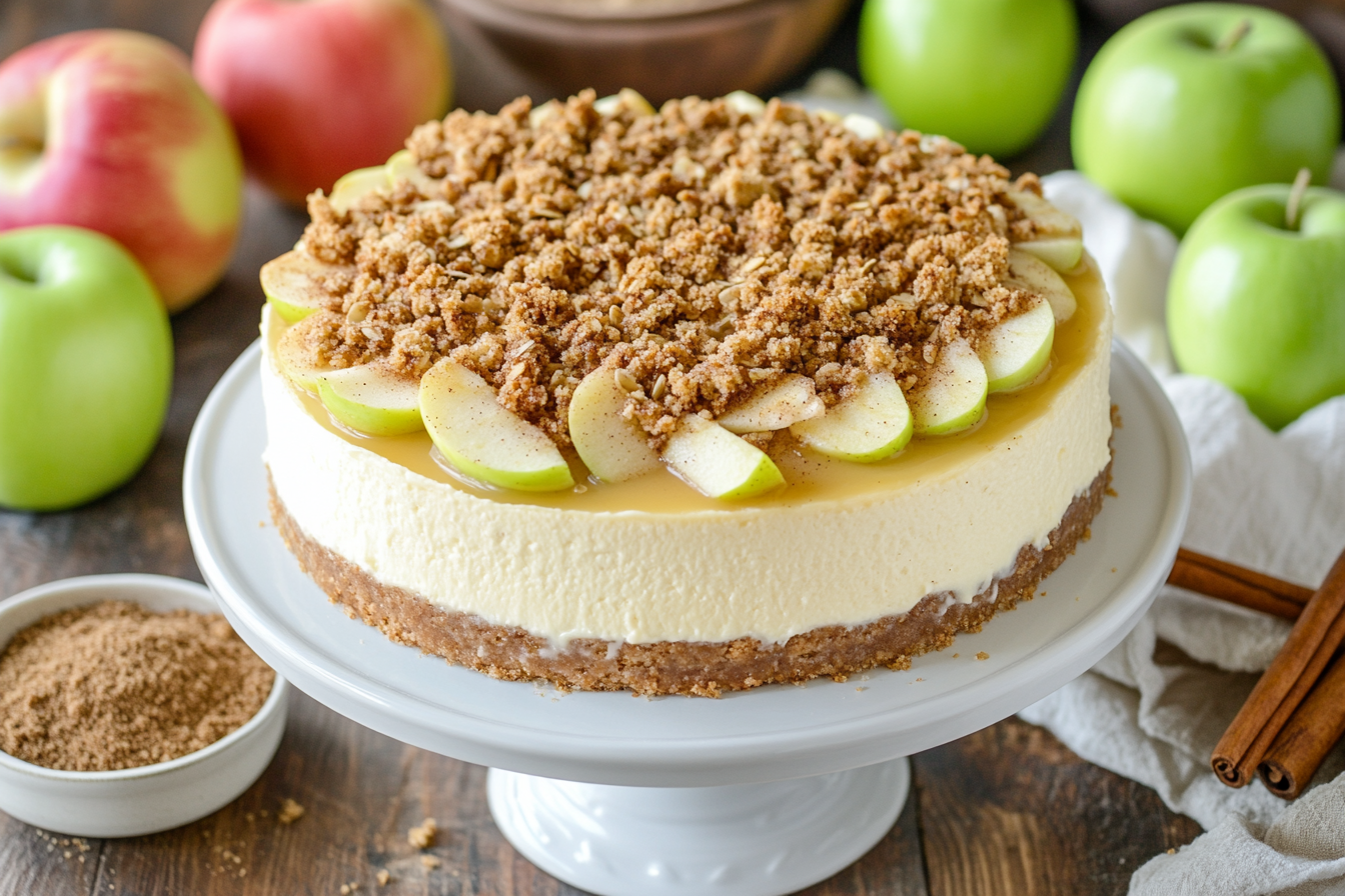 apple crumble cheesecake recipe