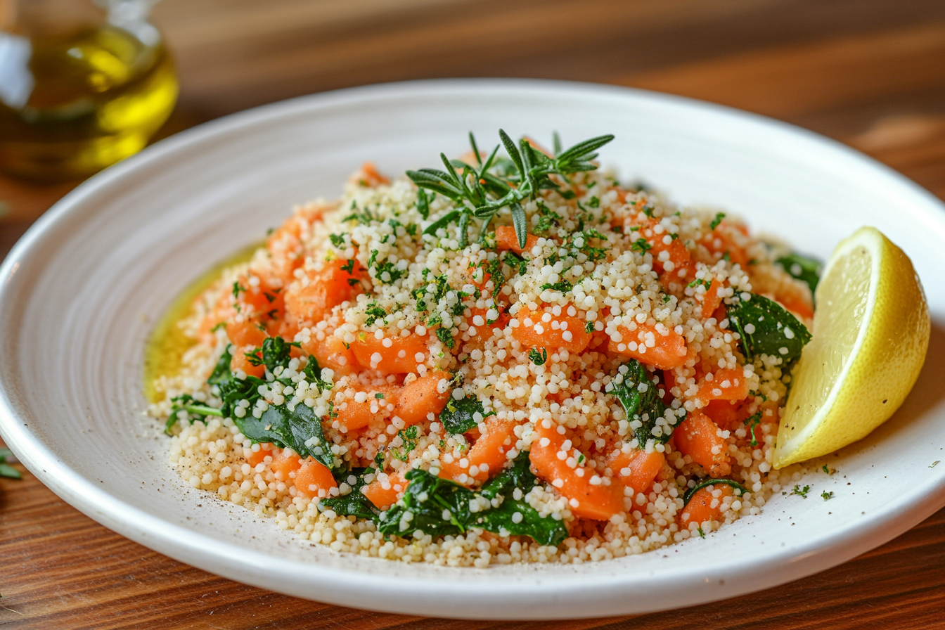 Carrot and Spinach Recipes with Couscous