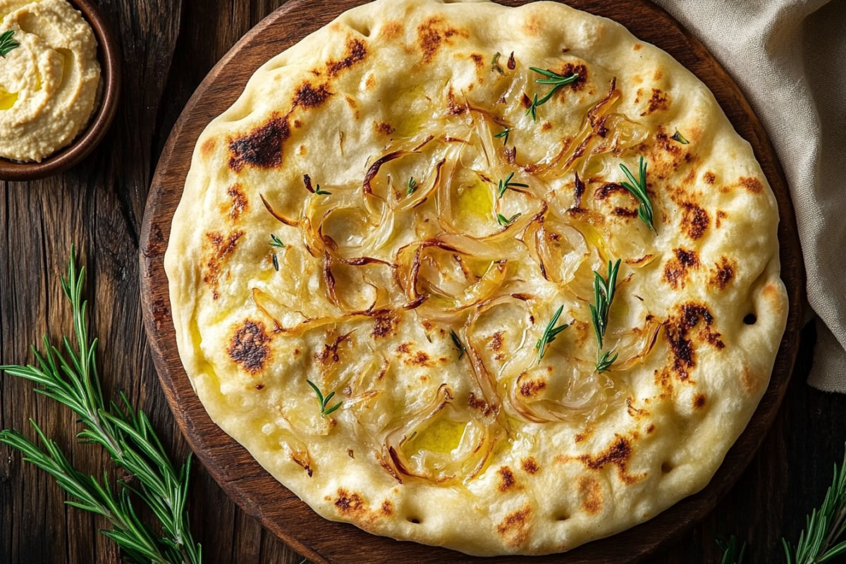 baked onion flatbread recipe