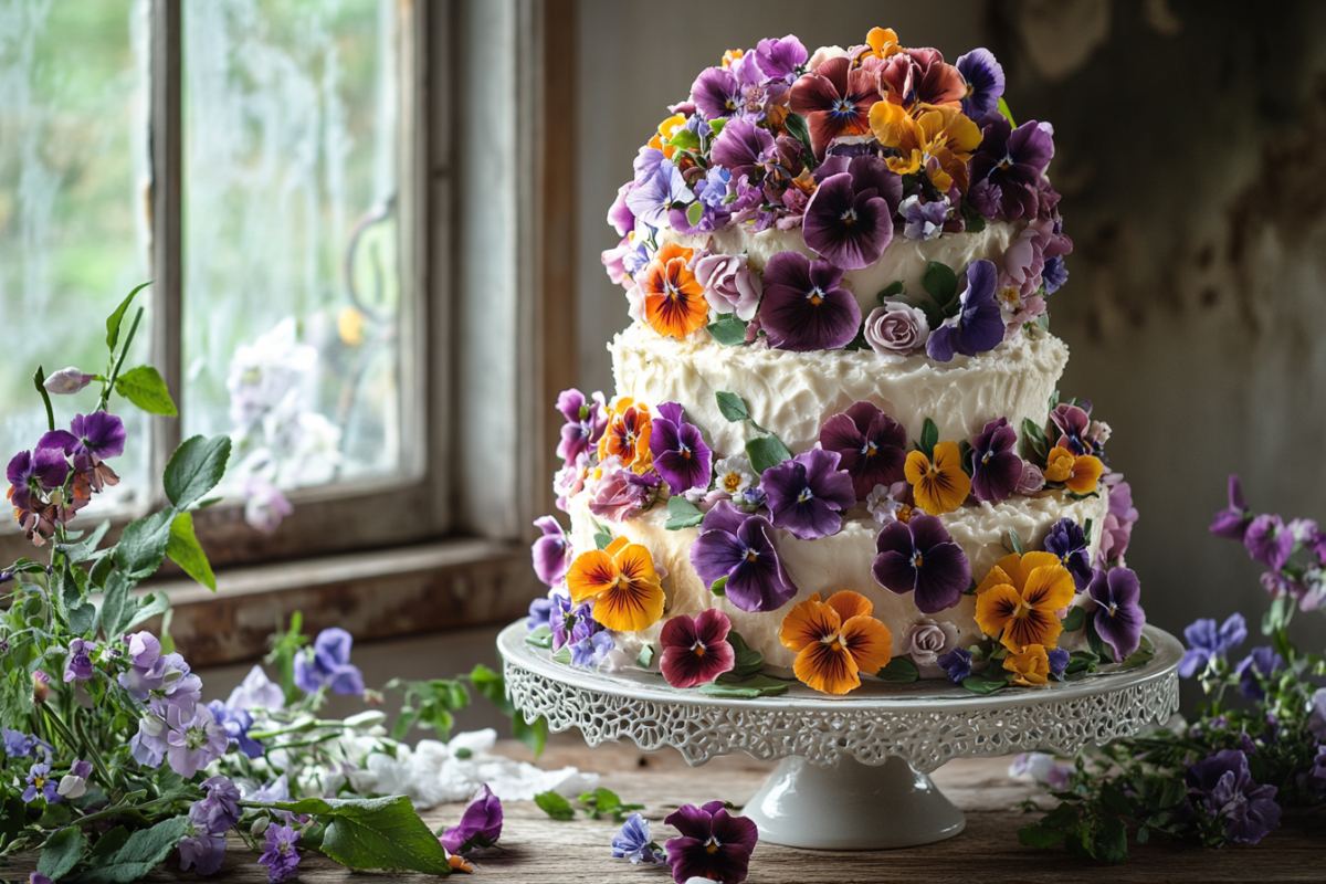 edible flowers for cakes